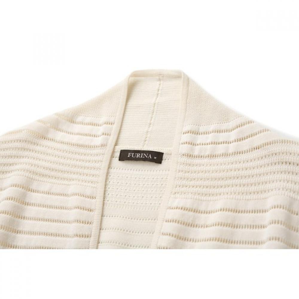 FURINA Ice Cotton Stripe Knit Vest Italian