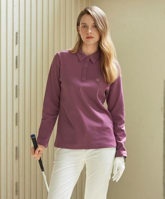 APPLE+RIND Brushed Collared T-Shirt_Deep Pink