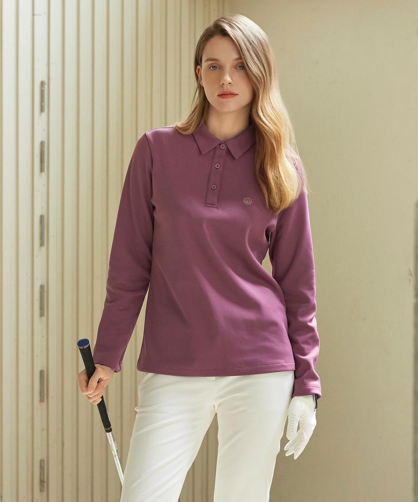 APPLE+RIND Brushed Collared T-Shirt_Deep Pink