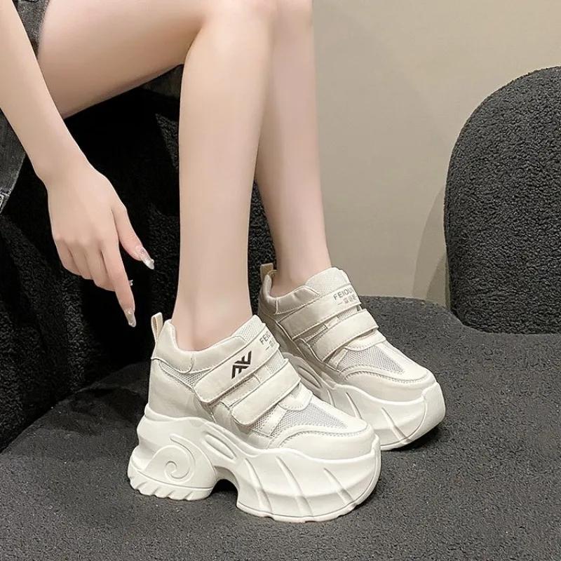 

2024 взрослые женские кроссовки женские туфли на платформе плоские женские туфли модные повседневные кроссовки женские массивные кроссовки женские туфли 34 бежевый