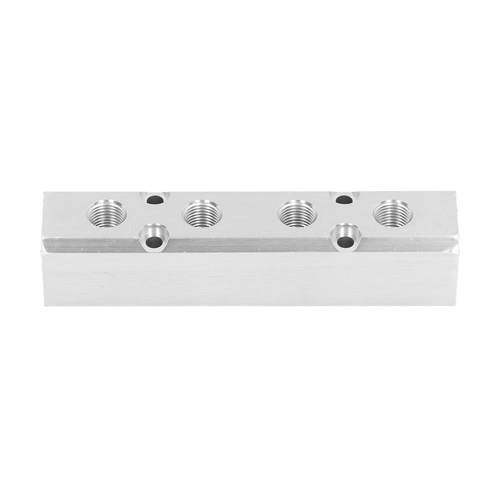 Pneumatic Manifold Air Distribution Block Connector Splitter G1 2 Input G1 4 Output 30x30mmSY30‑02‑4F