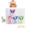 Leuchtende Tragetasche mit Hasenohren, Osterhase, weiche Eimer-Tragetasche, Aufbewahrungstasche für Süßigkeiten und Geschenke, Osterdekorationen, Partyzubehör