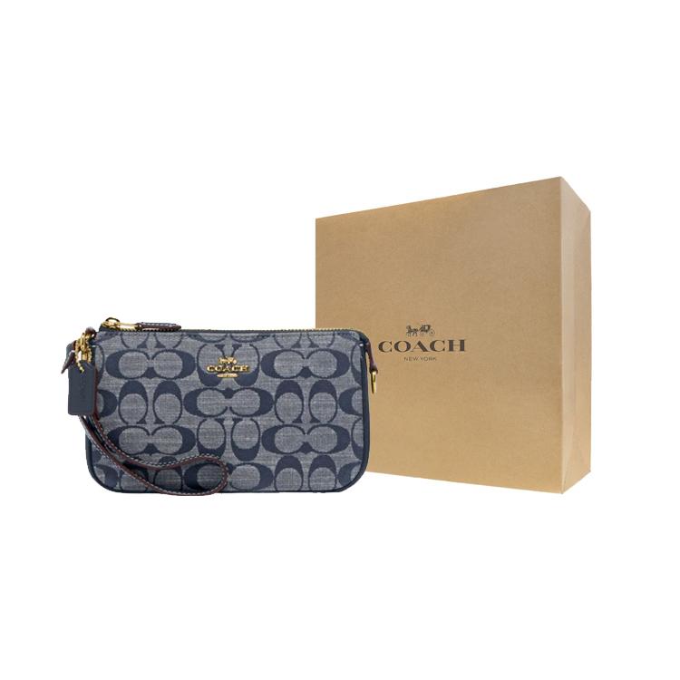 New COACH Nolita Jacquard Fabric Bonded Cow Split Leather Handbag Shoulder Bag Women's Denim Blue CH149-IMDEI