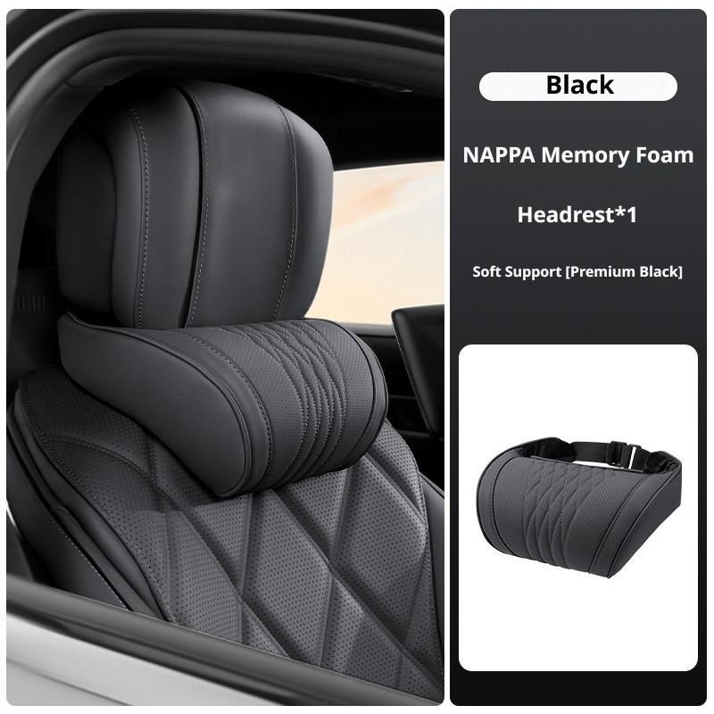 Luxury Nappa Leather Latex Car Neck Pillow For XPENG G3i P7 P7i P7+ G6 G9 G7 EREV X9 MONA M03 GX Ergonomic Support Car Waist