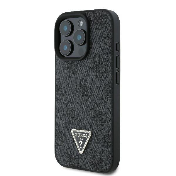 Guess Guhcp16Xp4Tdpk Iphone 16 Pro Max6.9 Czarny/Black Hardcase Leather 4G Triangle Strass