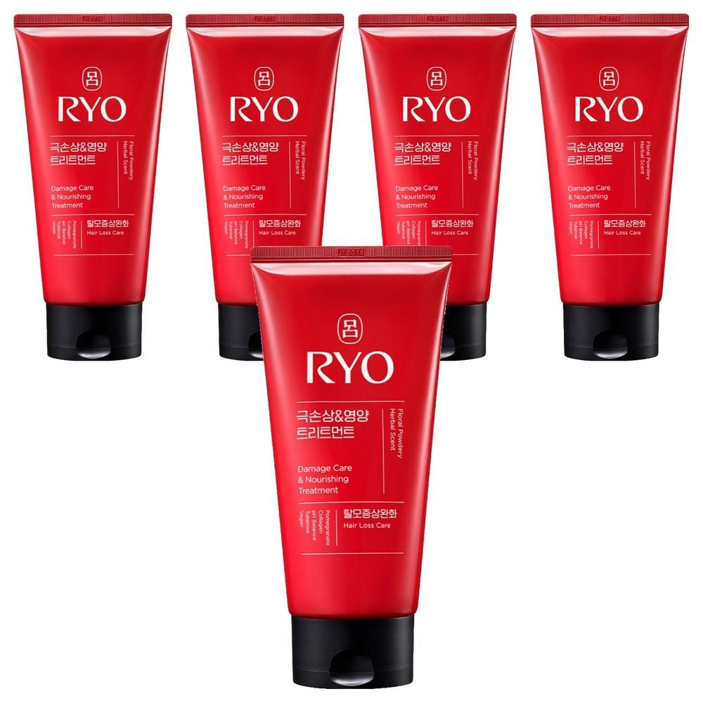 Ryeo Hamvit Extreme Damage & Nourishing Treatment for Hair Loss Symptom Relief, Floral Powdery Scent, 300ml, 5 pcs