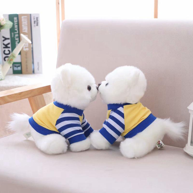 Adorable Pomeranian Puppy Plush Toy In Clothes - Cute Stuffed Animal Pillow for Kids' Birthdays