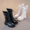Elegant Zipper Girl Casual Fashion Boots Autumn/winter Round Toe Warm Thick Sole Lace Up Comfortable Children's Boots
