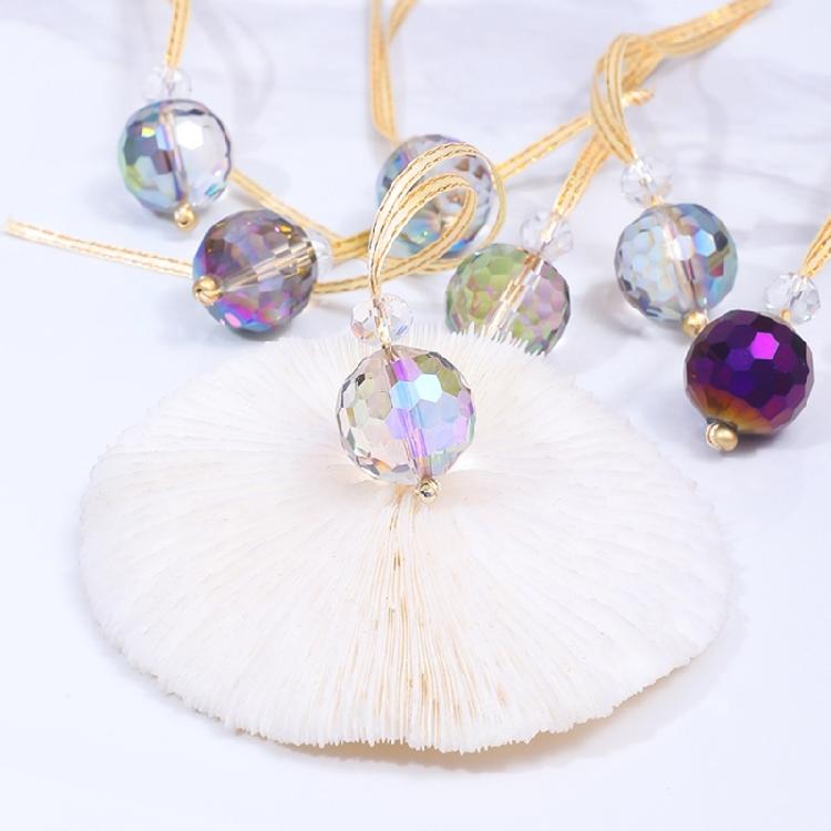 22mm Electroplated Fantasy Ball Bead Pendant Crystal Sun Catcher Diy Christmas Tree Hanging Pendant Ornaments