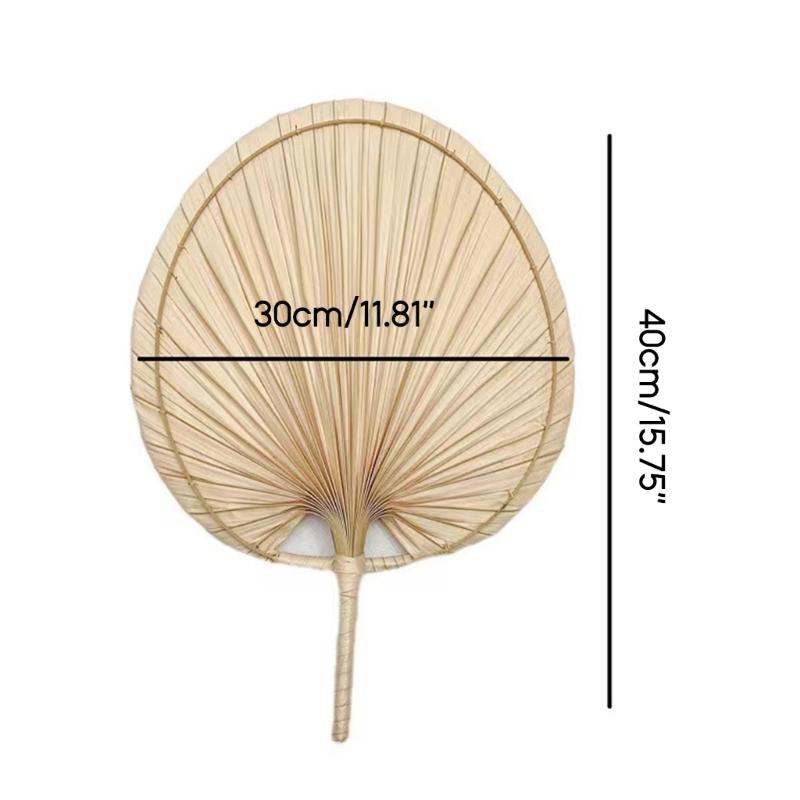 Hand Woven Fan Handmade Fan Lightweigt Fan for Elder Children Women Men Suitable for Summer Beach- Decorations Durable