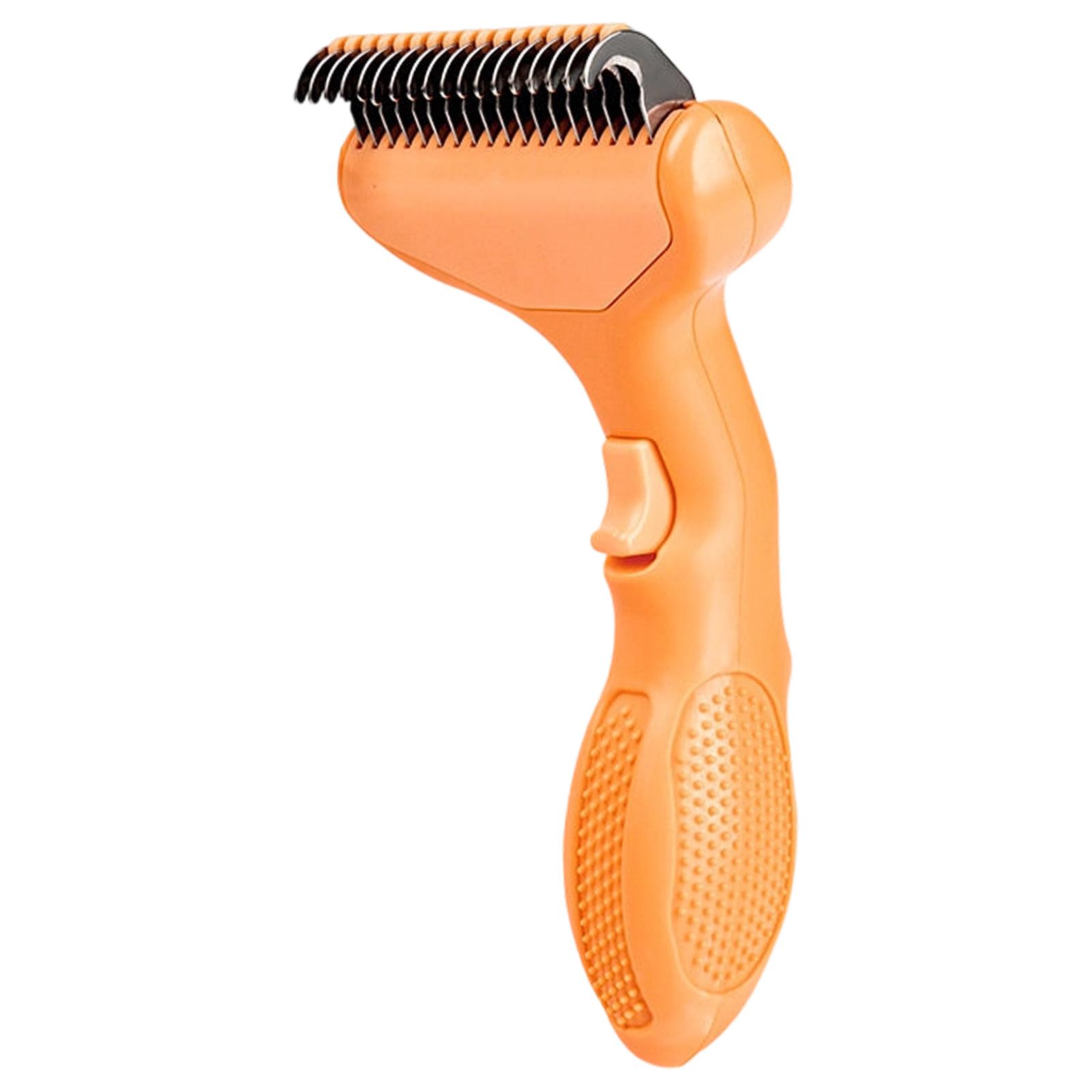 

Pet Grooming Dematting Comb Professional Stainless Steel Teeth Ergonomic Handle for Dogs and Cats Shedding Tool One Size