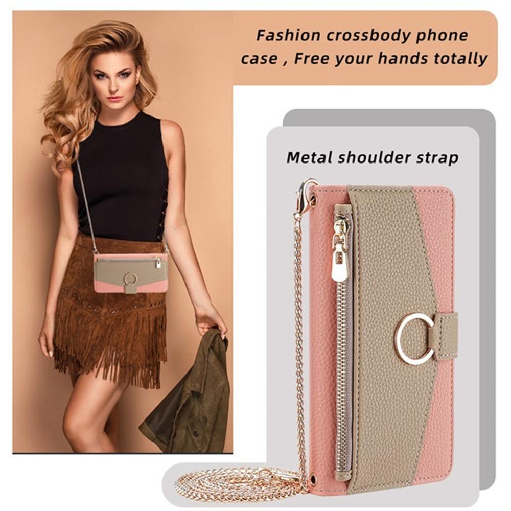 For Realme P3 Ultra 5G Case Mirror Wallet Leather Phone Cover with Chain Shoulder Strap