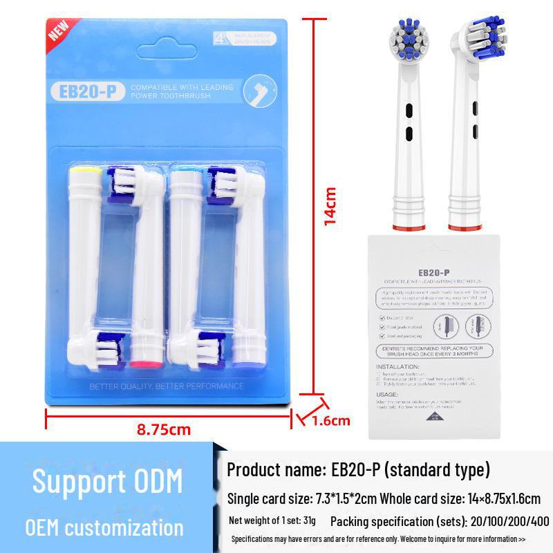 Oral-B Compatible Bolielang Soft DuPont Bristle Electric Toothbrush Replacement Heads