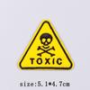 Warning Embroidery Patch Iron On Patches For Clothing Danger Prohibit Sign Embroidered Patches For Clothes Nuclear Marker Badges