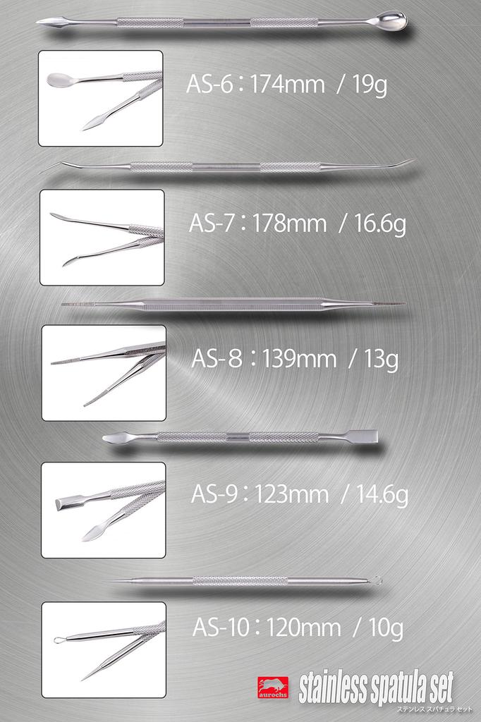 Aurochs Stainless Steel Spatula Set for and Sculpey 10-Piece Clay, Putty, Figures,
