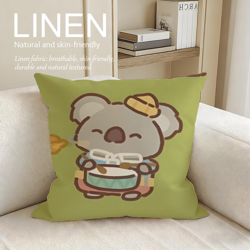 

Cute Baby Koala Cushion Cover Pillowcase Set Pcs x x Breathable Washable Sofa Cushion Cover 30X30cm