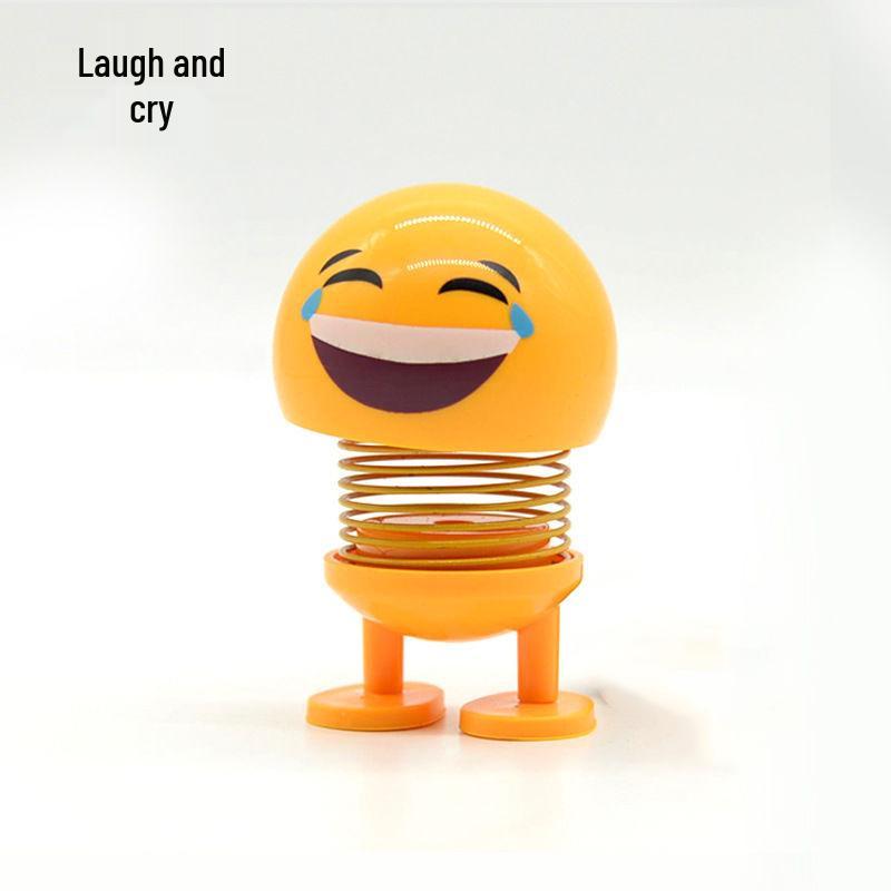 Car Interior Decor: Funny Bobblehead Emoji Pack - Creative and Popular