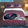 basketball Texans Logo 3pcs Bedding Set,Including 1pc Duvet Cover And 2pcs Pillowcases Perfect Gift for Christmas,Ideal for Bedroom, Dormitory