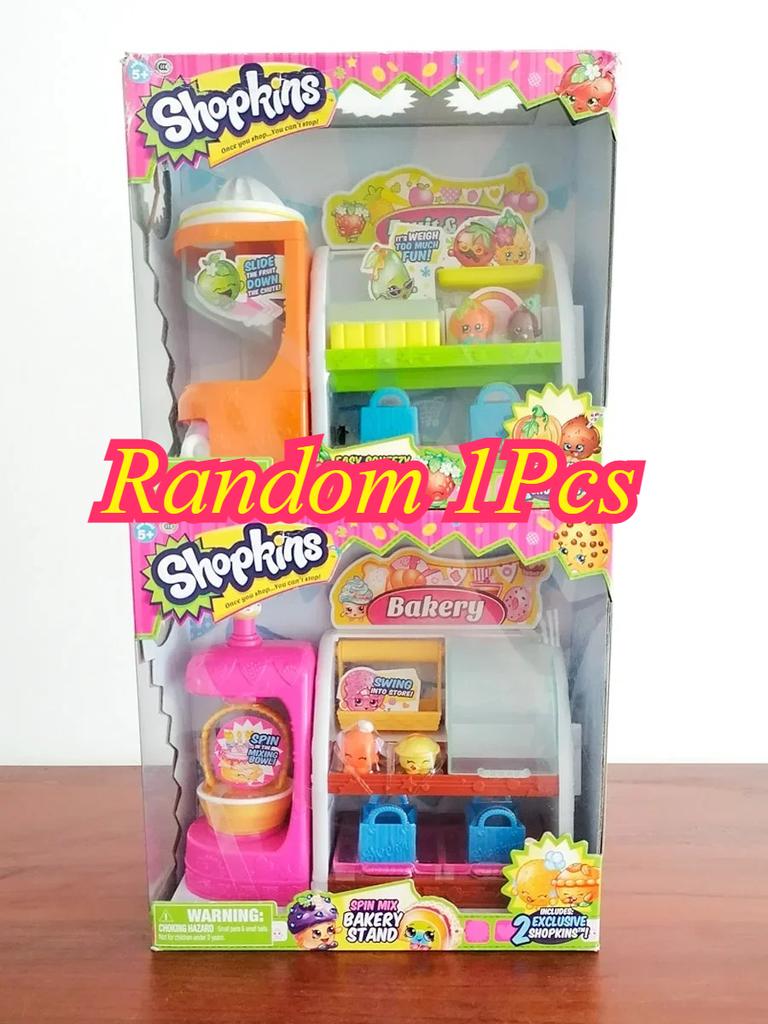 Shopkins Sesong Blind Box 1/2/3 Shopping Nisse Sett Leketøy Supermarked Kjøkken Scene Dukkehus Miniatyr Jente Barnebursdagsgave