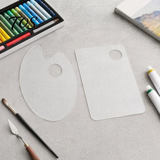 Artist Palette for Painting Acrylic Paint Palette, Clear Tray with Thumb Hole, Non-Stick Oil Professional Watercolor Mixing Acrylic, Oil, Painting,