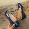 Women's Plus Size Wedge Loafers Spring New Casual Leatherette Single Shoes