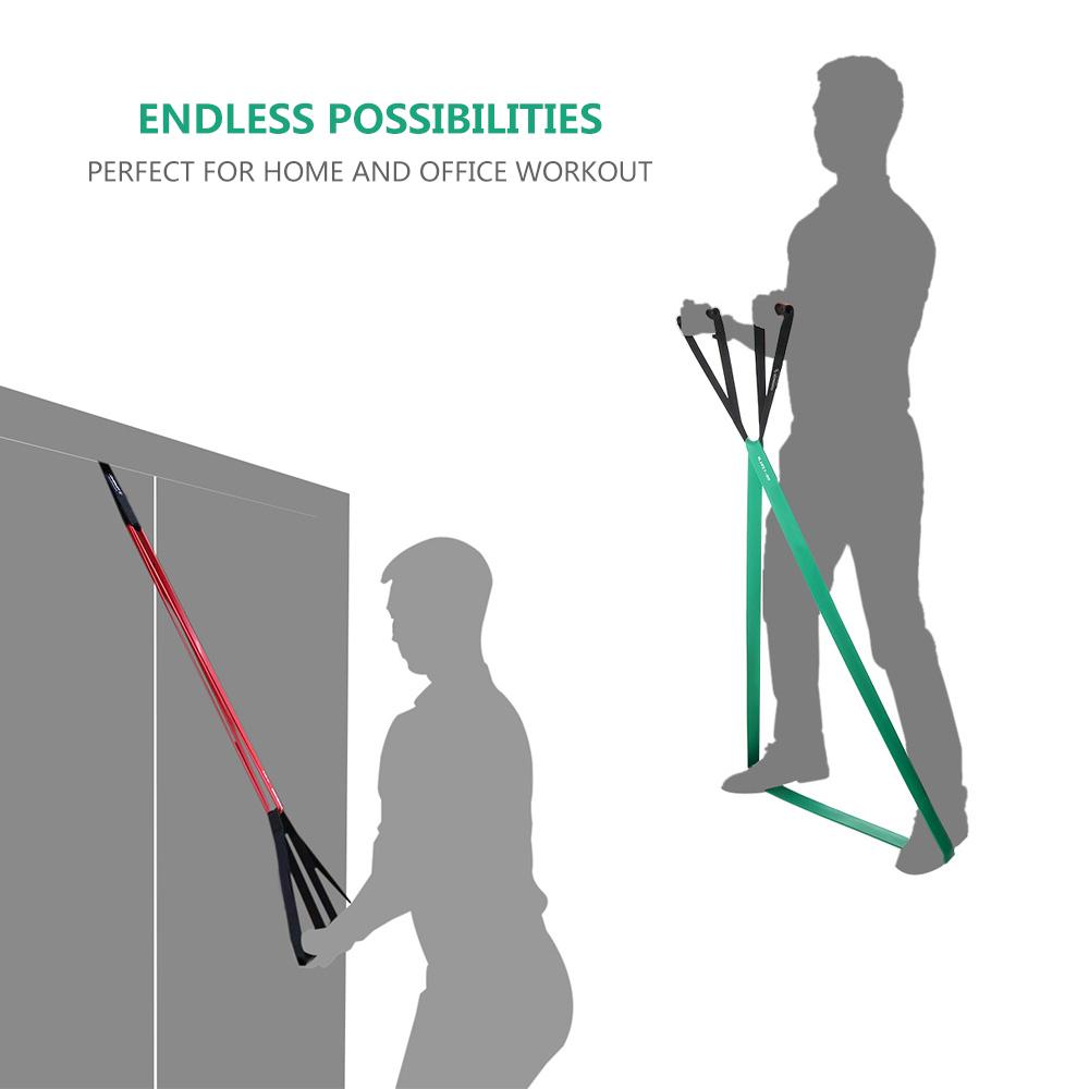 Aeike 5 pakker Pull Up Assist Bands Set Resistance Loop Bands Styrkeløft Trenings Stretch Bands