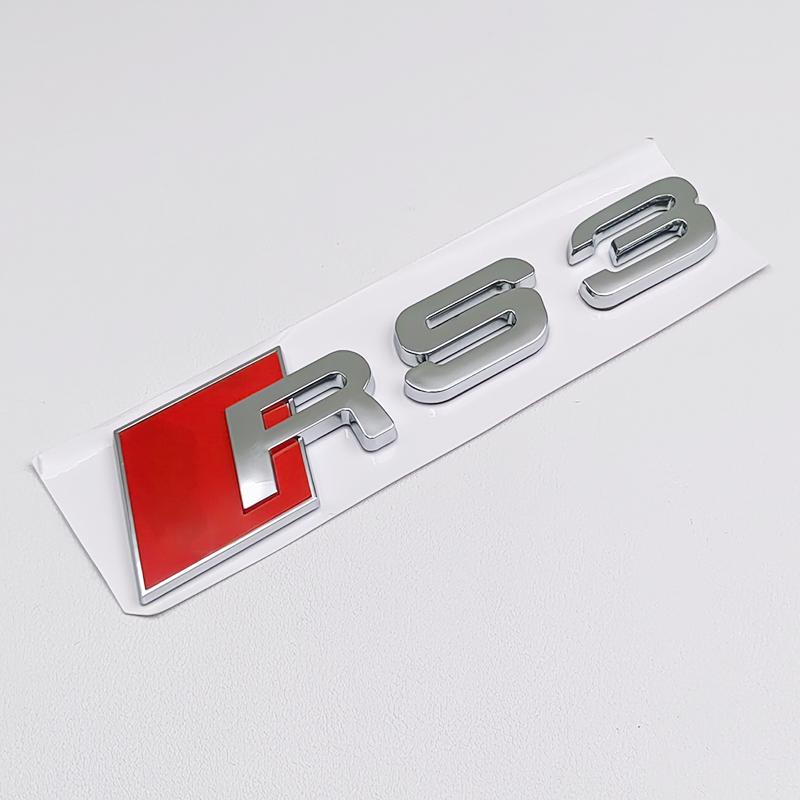 3D ABS Černé Logo RS3 RS4 RS5 RS6 RS7 RS8 Znak Písmena Samolepka Auto Zadní Víko Kufr Znak Nálepka Pro Audi RS 3 4 5 6 7 8 Příslušenství