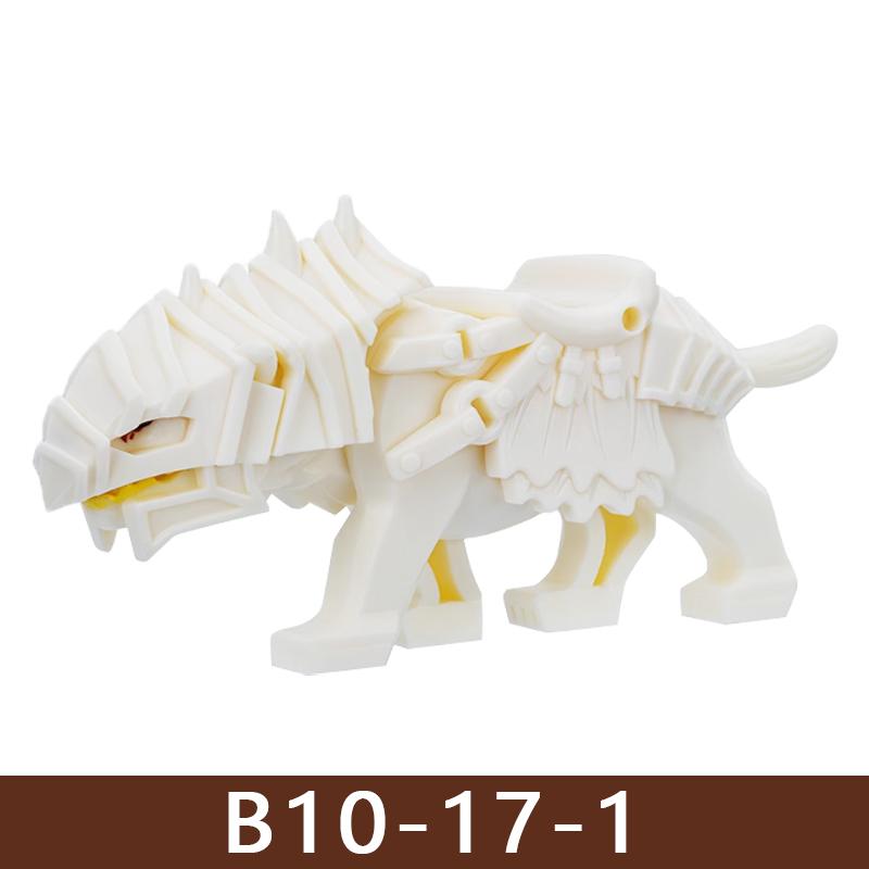 Medieval Castle Soldier Figures Building Blocks Knight Orc Warrior Dragon Wolf Animals Battle Flags Accessories Bricks Toys Boys
