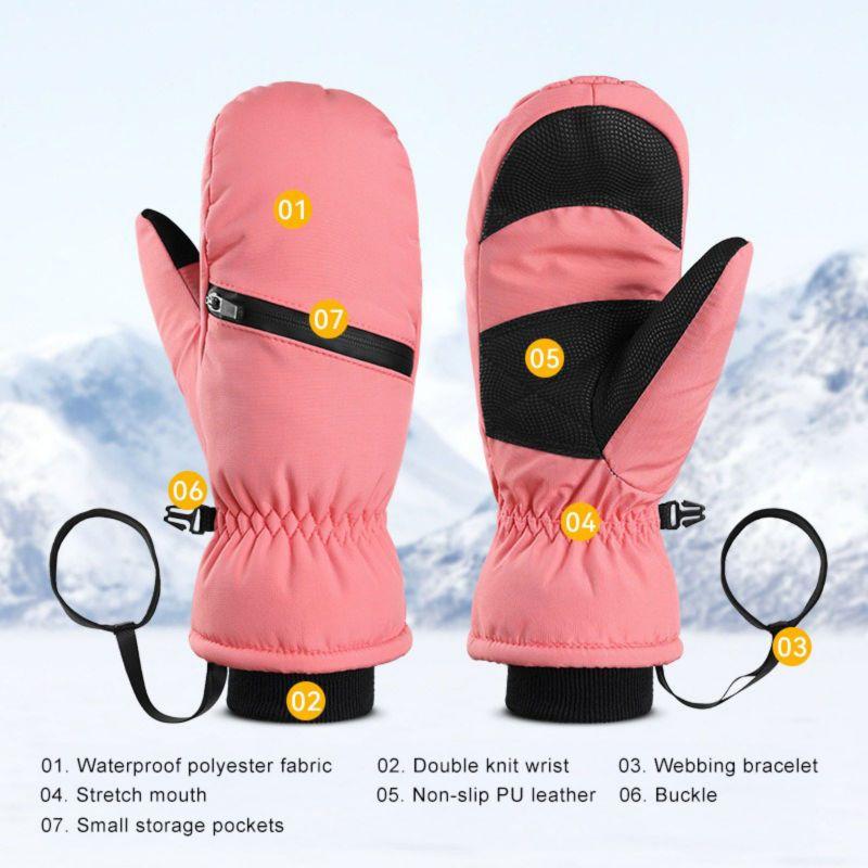 Winter Warm Waterproof Ski Mittens Outdoor Activity Sport Gloves
