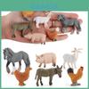 Pvc Farm Animal Model Set With Miniature Poultry And Livestock For Childrens Playroom