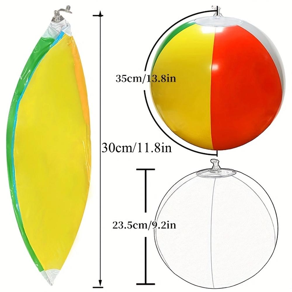 5Pcs Inflatable Beach Ball Colorful Balloons Swimming Pool Party Water Game Balloons Beach Sports Shower Ball Fun Toys for Kids