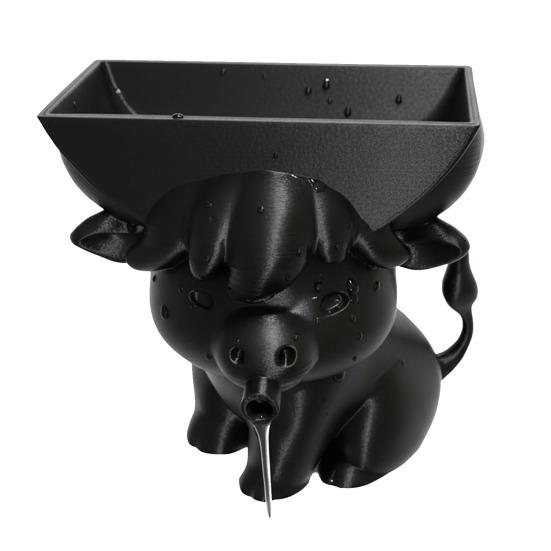 Highland Cow Sponge Holder 3D Printed with Built-In Drain Keeps Sponges Dry Cute Cow Design Fun Practical Kitchen Accessory Gift