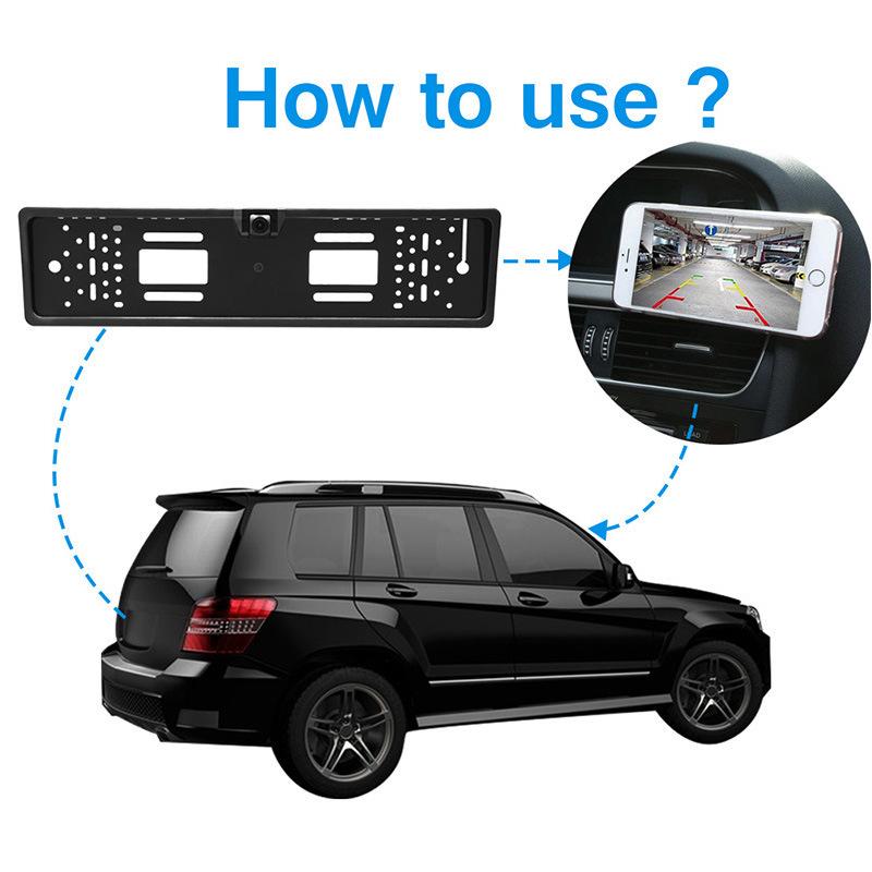 HD Wireless Reversing Camera with European License Plate Frame