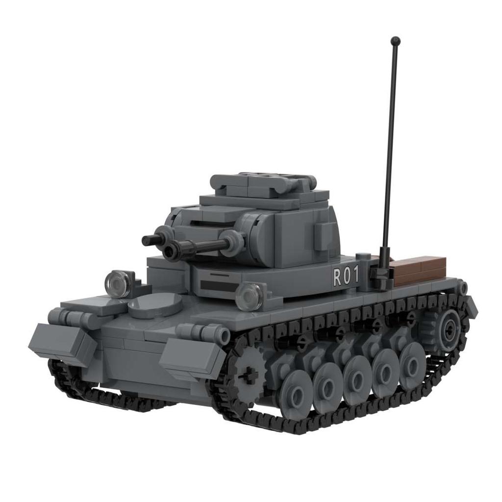 Ww2 Panzer II Ausf C Light Tank Camouflage German Army Military Models Toy Building Blocks Set Gift Compatible with Brands
