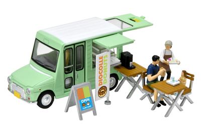 TOMYTEC DioColle 64 Car Snap 24a Donut Shop ABS-Harz und PVC-Figur und Zubehörset Maßstab Diecast Miniaturauto-Set # + 1/64