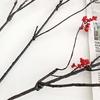 Artificial Holly Berries Long-Lasting Maintenance-Free Realistic Holly Berry Branches Bright Red Festive Home Decor