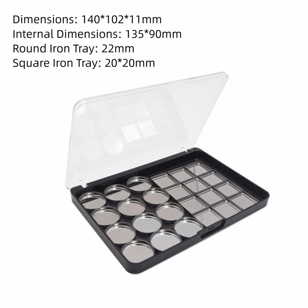 Palette in Alluminio Vuota Palette Ombretti Custodia Ricaricabile Strumento Multiuso Scatola Porta Trucco Vaschette Campioni Vassoio Ombretti