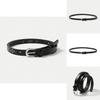 Simple Solid Color Rivet Decoration Women Slim Waist Belt For Casual Dress Up