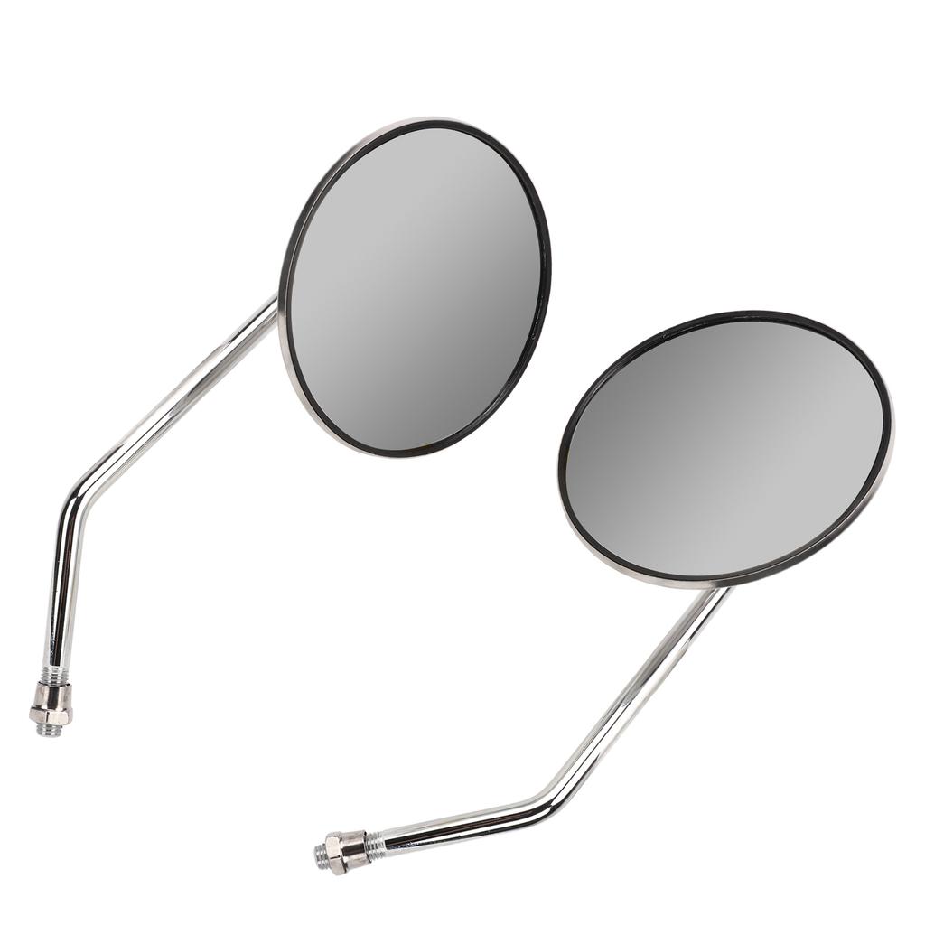 2PCS Motorcycle Rear View Mirror Stainless Steel High Definition Clear View Replacement for Suzuki Gn125