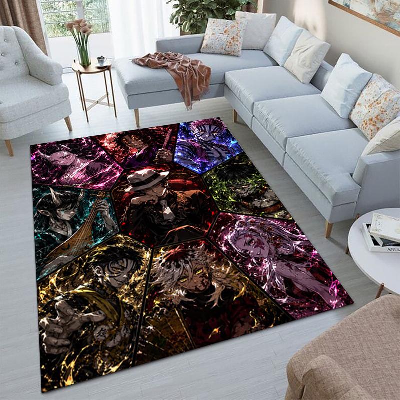 Powerful Anime Characters Home Carpet Office Decorative Carpet For Living Room Bedroom Door Mat Floor Rug Computer Chair Area Rug
