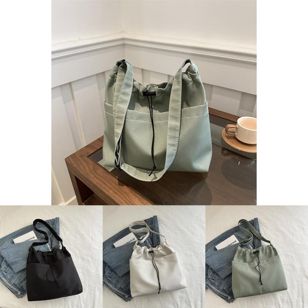 Stylish Large Capacity Tote Bag For Women In Black Beige And Green Perfect For Daily Use
