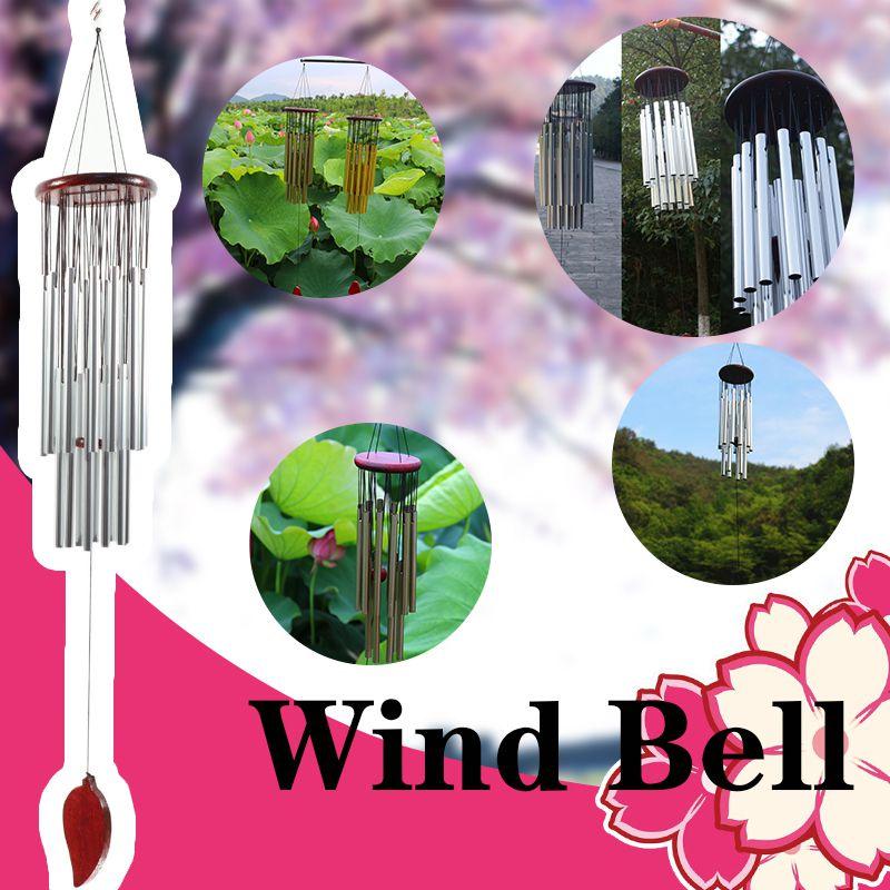 Beautiful 27 Tubes Wind Chime With Artistic Chapel Bells For Outdoor Garden And Backyard