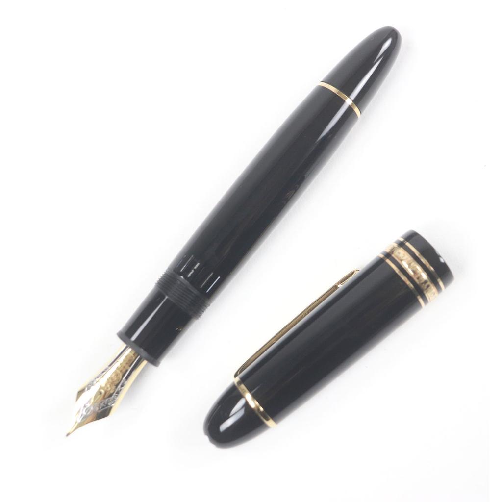 Excellent MONTBLANC Fountain Pen Meisterstck 149 Cap Type Black Gold 18K Mens Used
