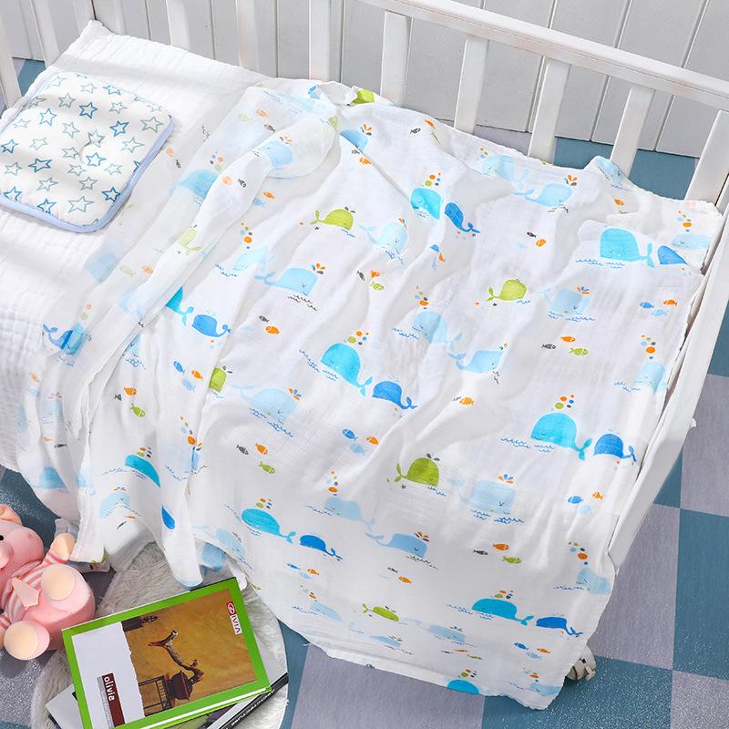 New Bamboo Cotton Soft Baby Blankets Newborn Muslin Swaddle Blanket for Newborn Girl and Boy Super Soft Baby Bath Towel