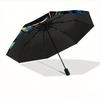 1pc Blue Dragon's Nightly Guardian Automatic Opening and Closing Umbrella, Lightweight 3-Fold, With Cute Cartoon Characters, Suitable for Home, O