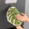 Green Plant Handkerchief Hand Towel Kitchen Towels Hanging Cleaning Towel Super Absorbent Bathroom Kitchen Accessories