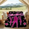 1PC Custom Name Stars Night Outdooor Flannel Blankets Patterns Throw Blanket All-Season Soft Gift for Couch, Bed, Camping Gifts