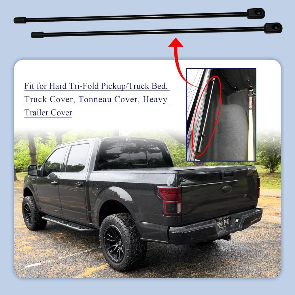 2 Pcs 281S0001 Replacement Prop Rod, For 10Mm Ball-Stud, Universal Rear Tonneau Cover Lid Lift Supports, Fit For BAK Hard Tri-Fold Pickup/Truck Bed,