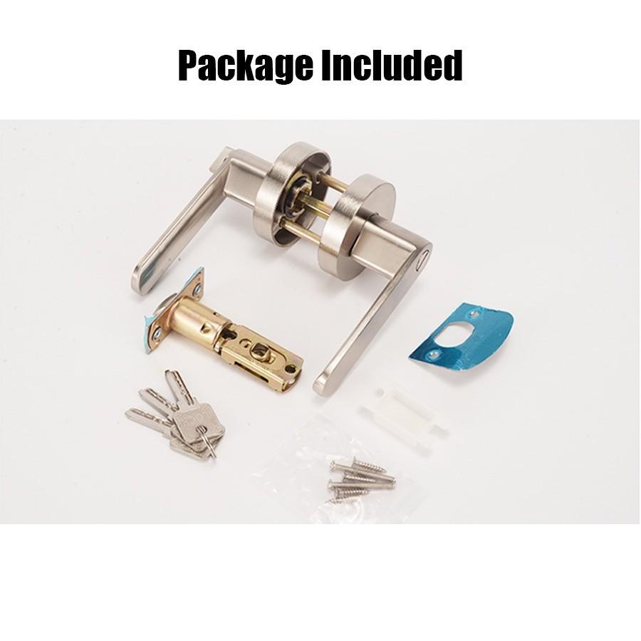 Handle Door Lock Set Room Door Adjustable Solid-state Lock Bedroom Door Lock Tubular Lever Lock Aluminum Alloy Door Lock