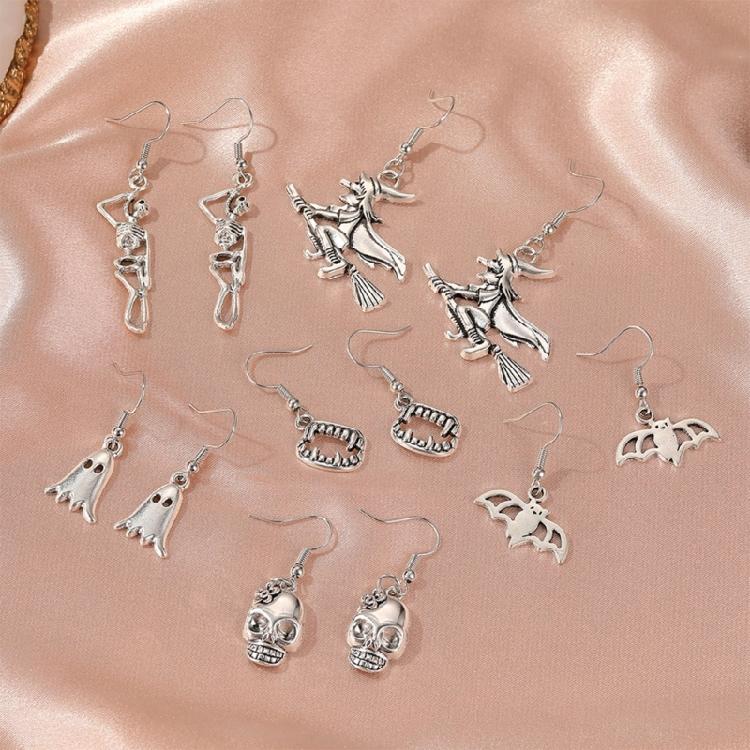 Ghost Skull Halloween Costume Accessories Hip Hop Ear Piercing Jewelry for Women